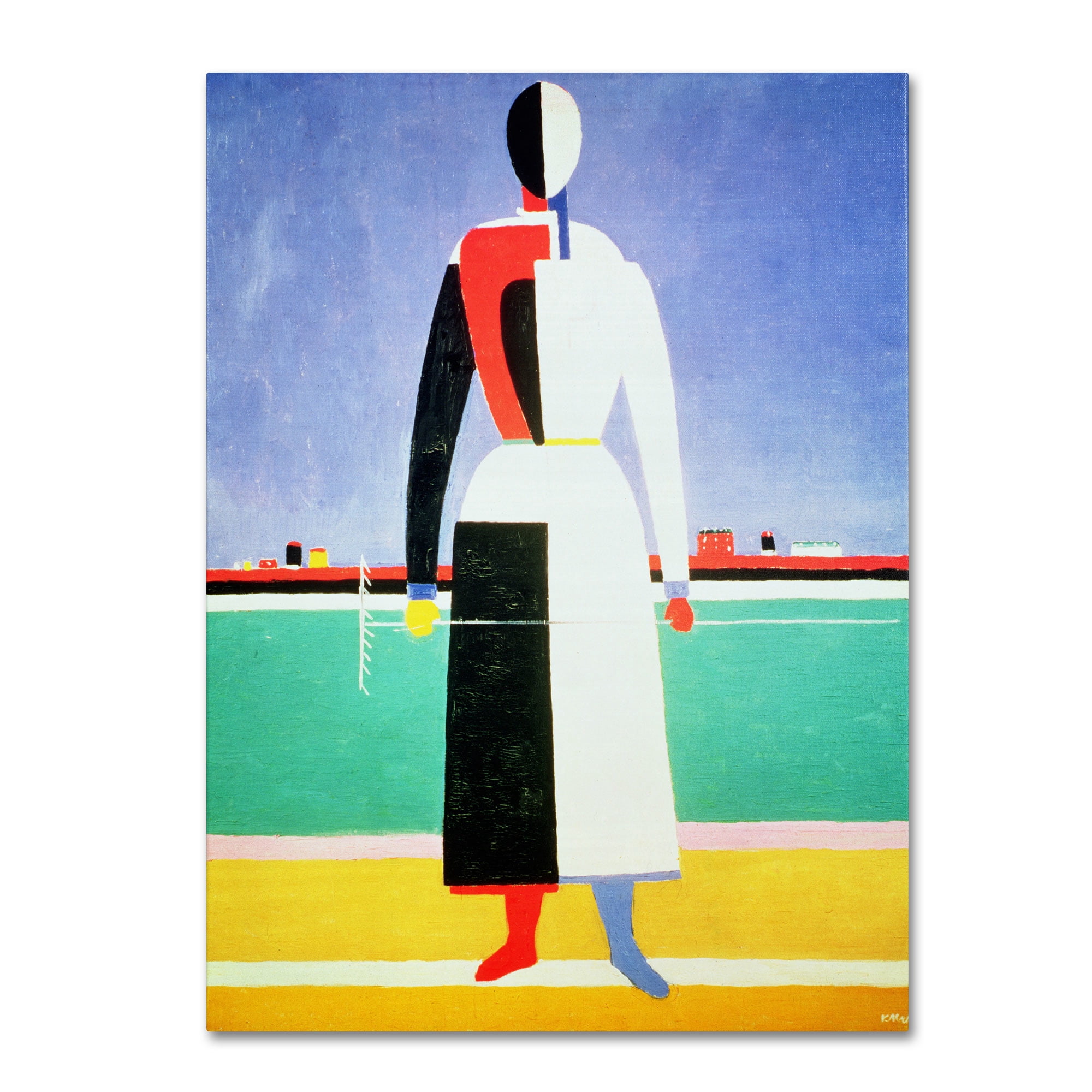 Trademark Fine Art "Woman With Rake, 1928-32" Canvas Art by Kazimir Malevich