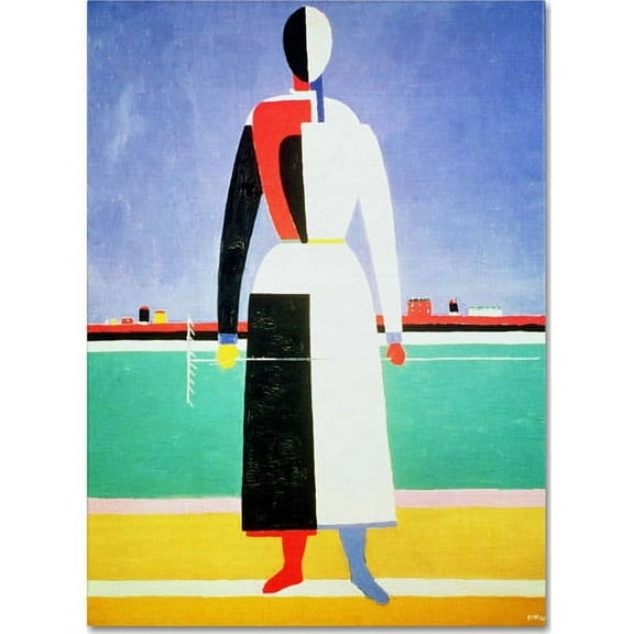 Trademark Fine Art "Woman With Rake, 1928-32" Canvas Art by Kazimir Malevich