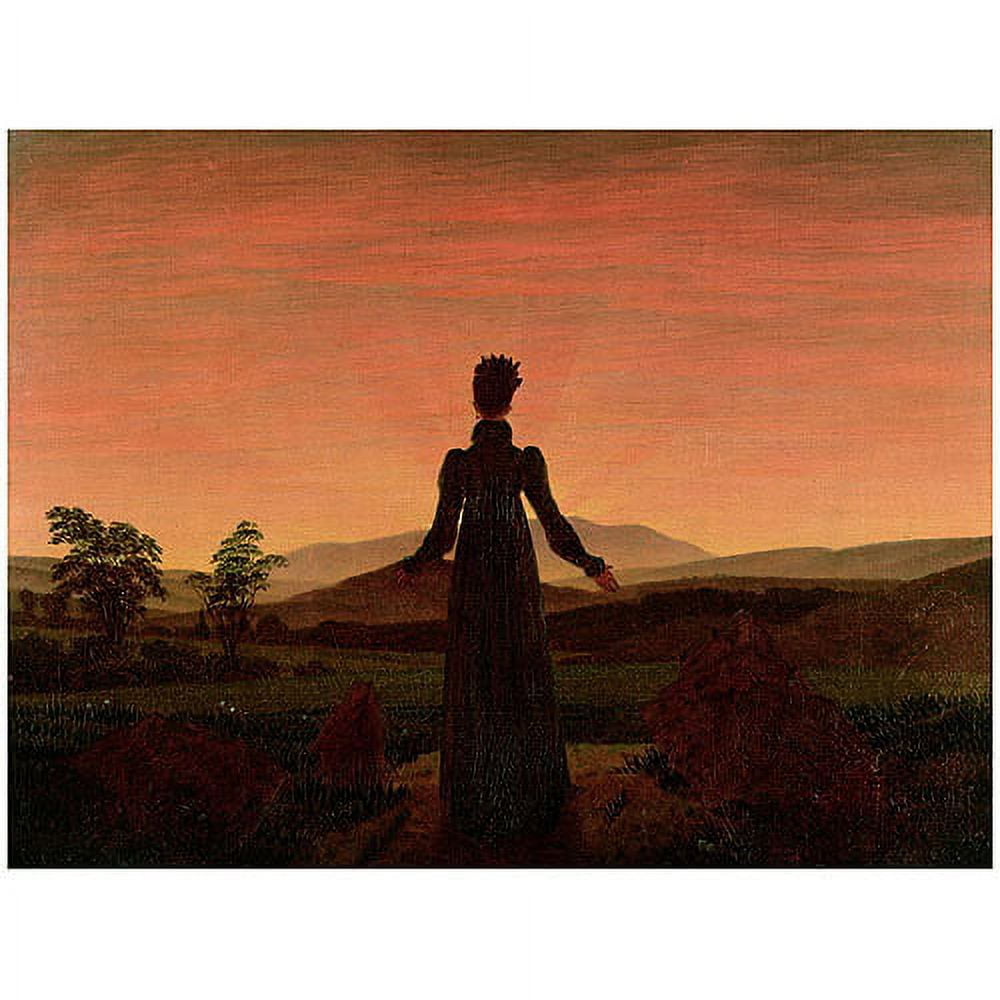 Caspar David Friedrich Woman at Dawn Classic Canvas Art, 18" x 24"