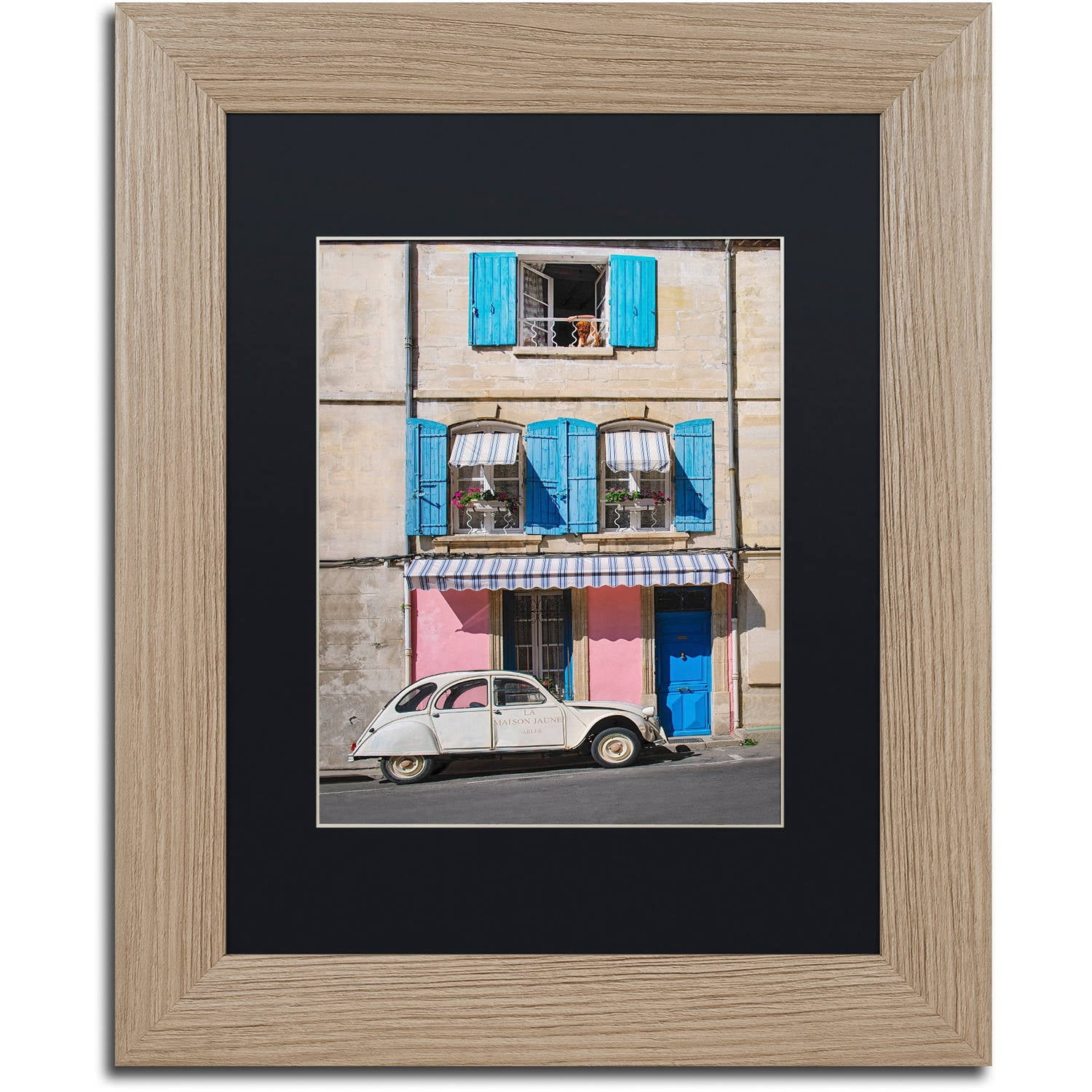Trademark Fine Art "Woman at the Window" Canvas Art by Michael Blanchette Photography Black Matte, Birch Frame