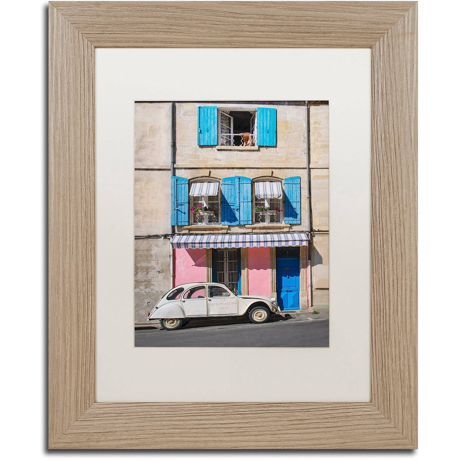 Trademark Fine Art "Woman at the Window" Canvas Art by Michael Blanchette Photography White Matte, Birch Frame