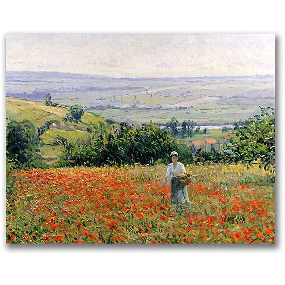 Woman in a Poppy Field Landscape Canvas Art, 26" x 32"