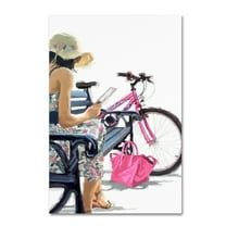 Trademark Fine Art 'Woman on iPad' Canvas Art by The Macneil Studio