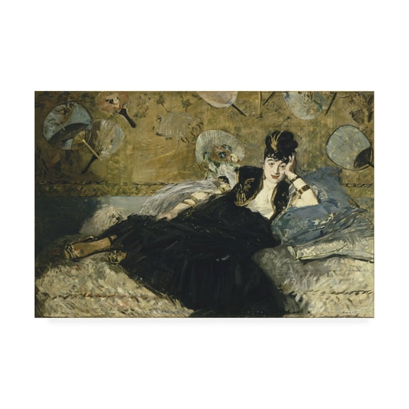 Trademark Fine Art 'Woman with fans' Canvas Art by Manet