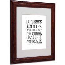 Trademark Fine Art "Women Must Speak II" Canvas Art by Megan Romo, Wood Frame