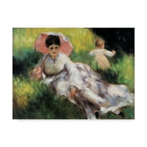 Trademark Fine Art 'Women With A Parasol & A Small Child' Canvas Art by Masters Collection