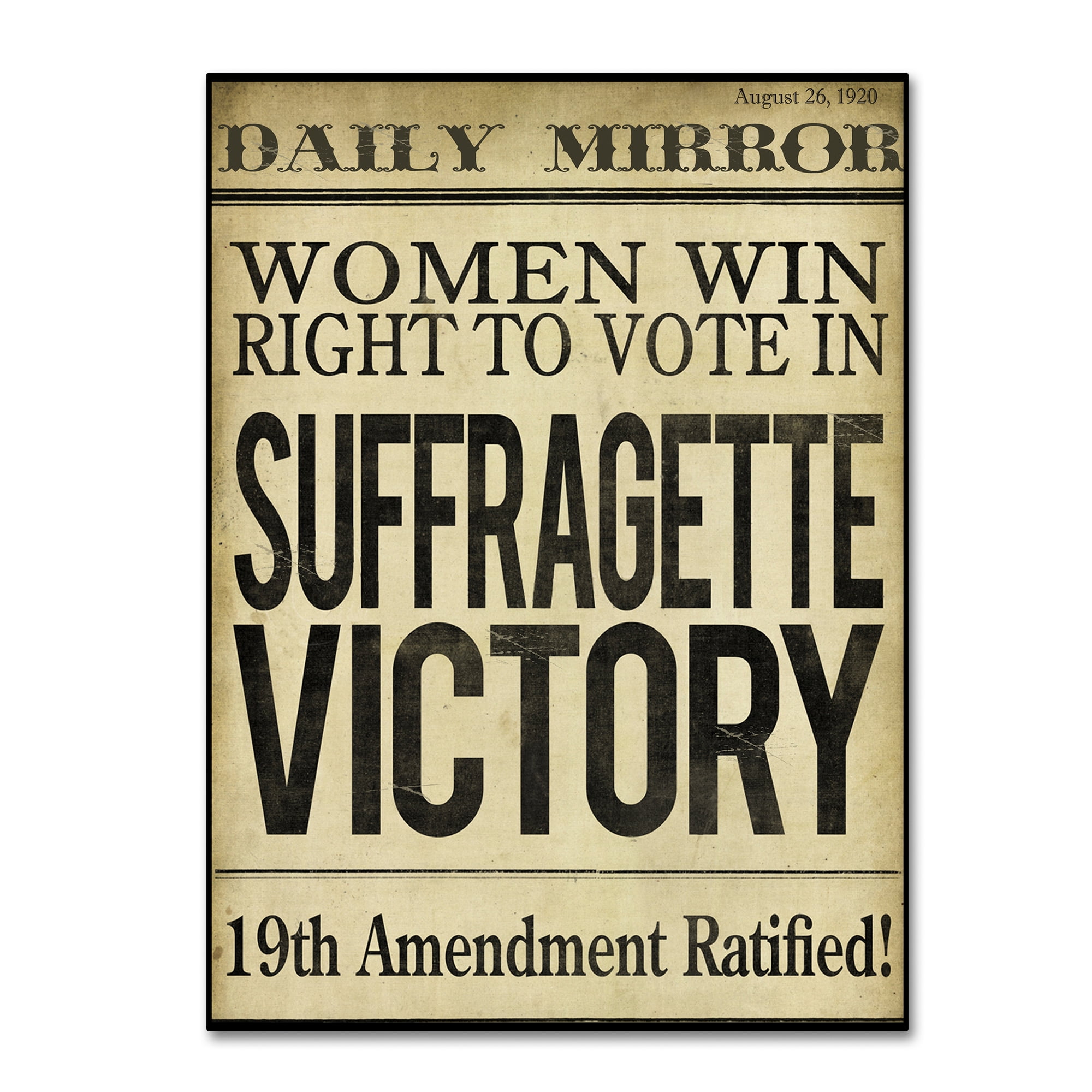 Trademark Fine Art "Women?s Right to Vote" Canvas Art by Color Bakery