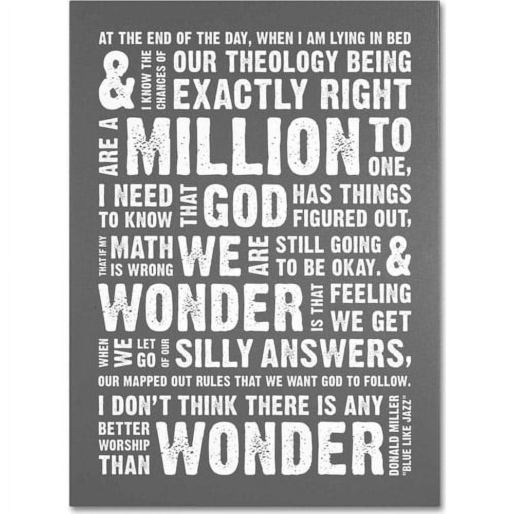 Trademark Fine Art "Wonder as Worship" Canvas Art by Megan Romo