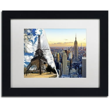 Trademark Fine Art "Wonderful Architectures" Canvas Art by Philippe Hugonnard White Mat, Black Frame