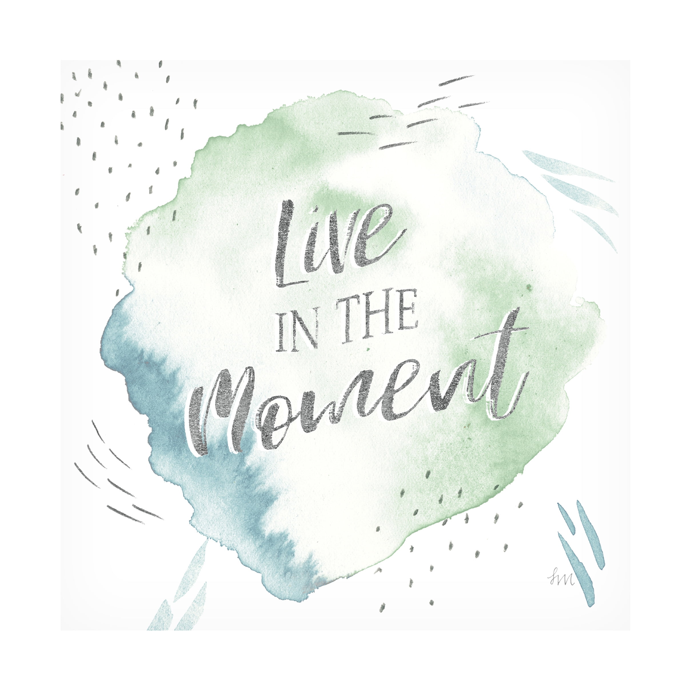 Trademark Fine Art 'Wonderful World V Blue Green' Canvas Art by Laura Marshall