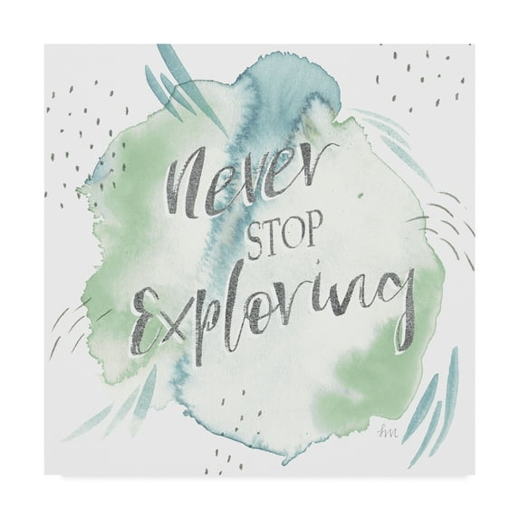 Trademark Fine Art 'Wonderful World VIII Blue Green' Canvas Art by Laura Marshall