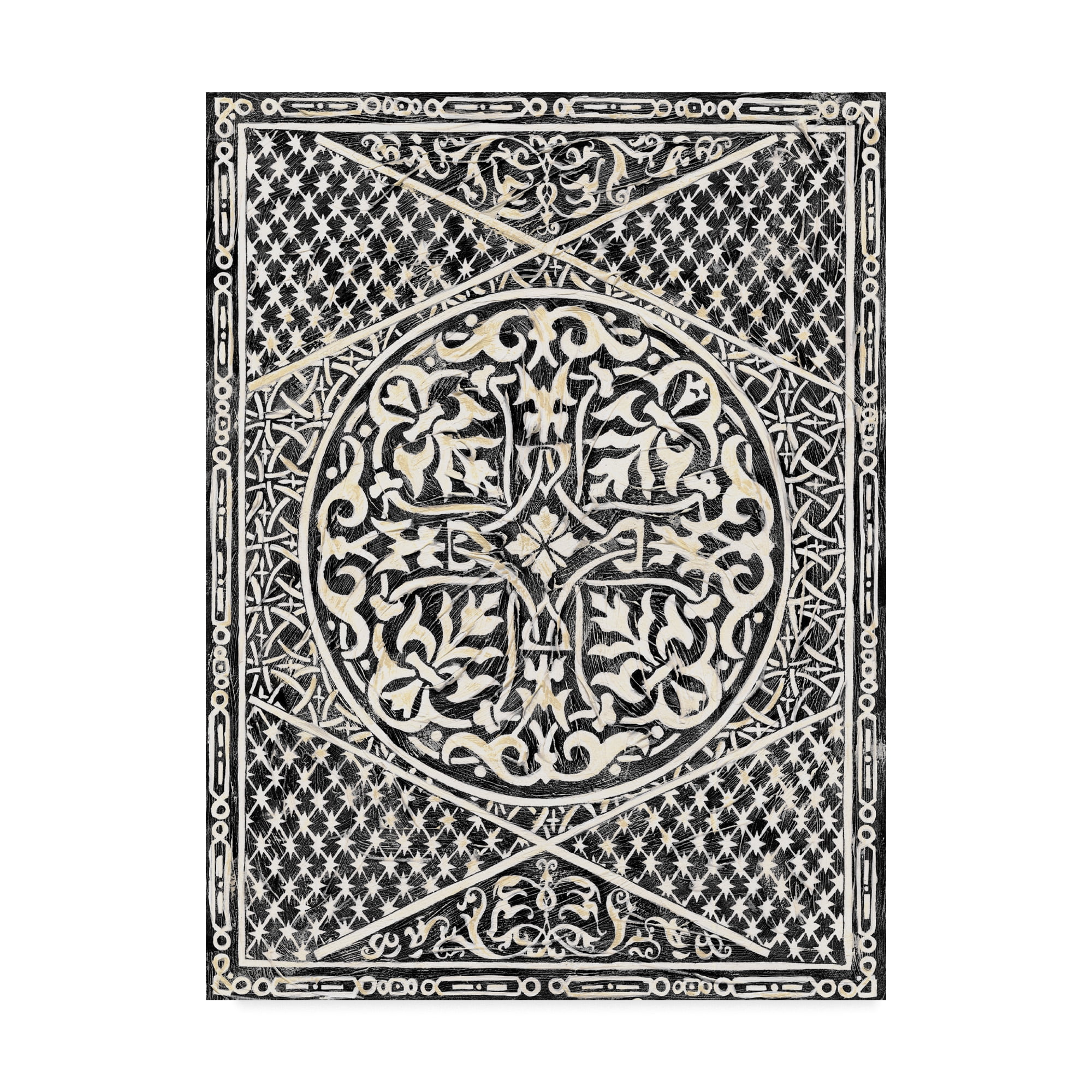 Trademark Fine Art 'Woodcut in Black I' Canvas Art by Chariklia Zarris