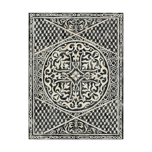 Trademark Fine Art 'Woodcut in Black I' Canvas Art by Chariklia Zarris