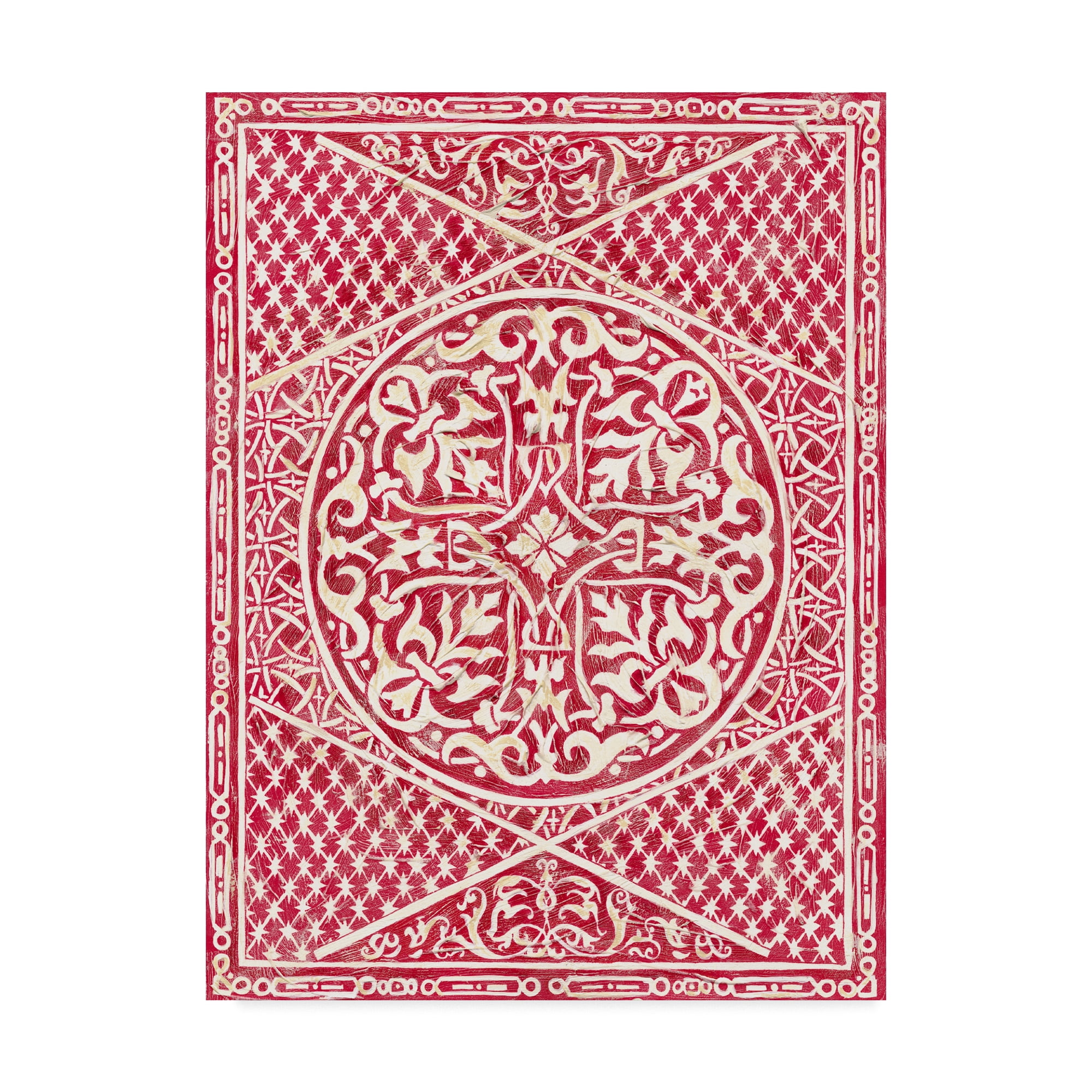 Trademark Fine Art 'Woodcut in Red I' Canvas Art by Chariklia Zarris