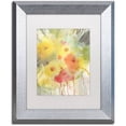 thumbnail image 1 of Trademark Fine Art 'Wooded Floral' Canvas Art by Sheila Golden, White Matte, Silver Frame, 1 of 4