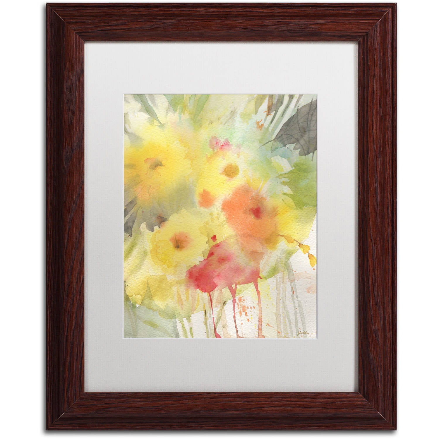 Trademark Fine Art 'Wooded Floral' Canvas Art by Sheila Golden, White ...