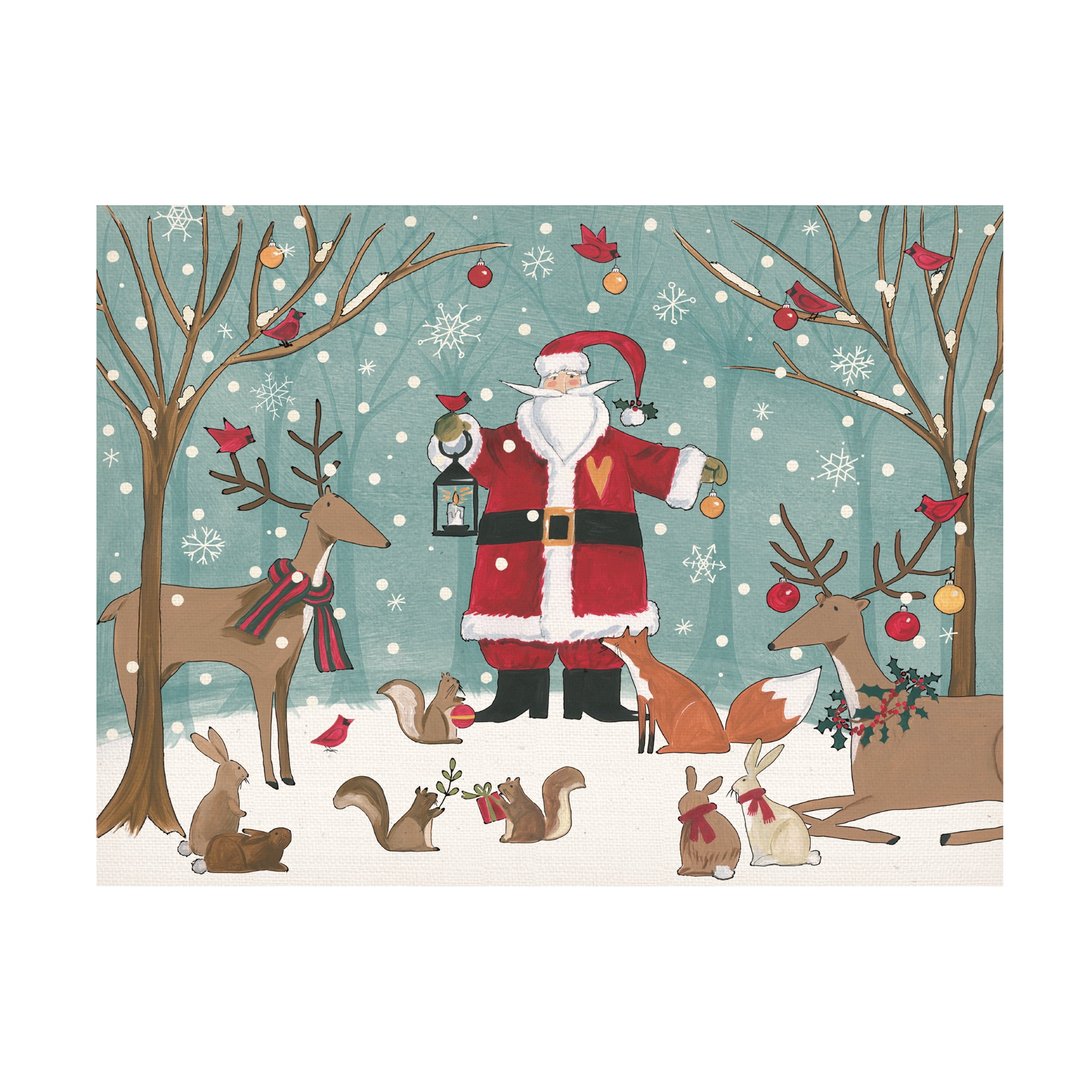 Trademark Fine Art 'Woodland Christmas VI' Canvas Art by Anne Tavoletti