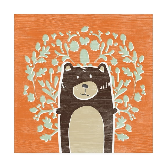 Trademark Fine Art 'Woodland Cutie I' Canvas Art by June Erica Vess