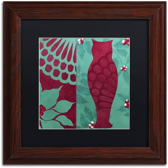 Trademark Fine Art "Woodland Winter I" Canvas Art by Color Bakery Black Matte, Wood Frame