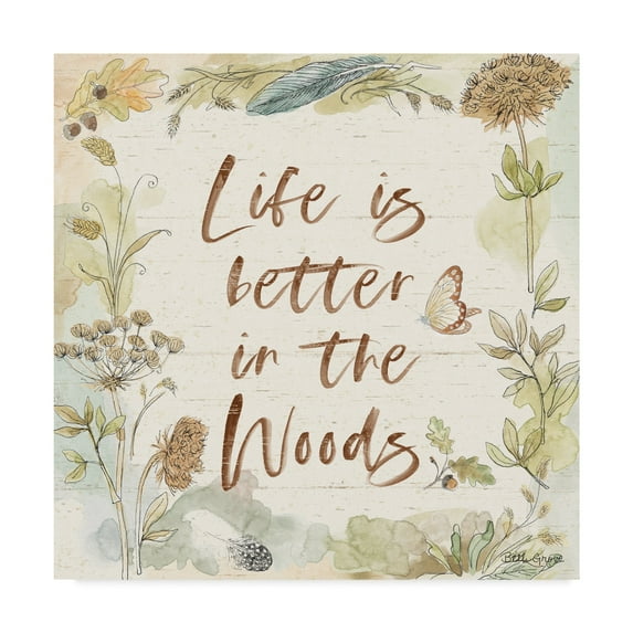 Trademark Fine Art 'Woodland Wreath V' Canvas Art by Beth Grove