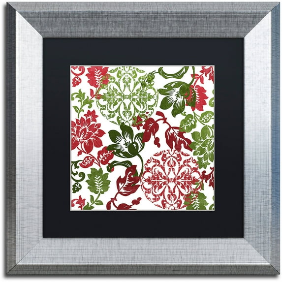 Trademark Fine Art "Woodlands Christmas I" Canvas Art by Color Bakery Black Matte, Silver Frame