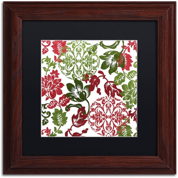 Trademark Fine Art "Woodlands Christmas I" Canvas Art by Color Bakery Black Matte, Wood Frame