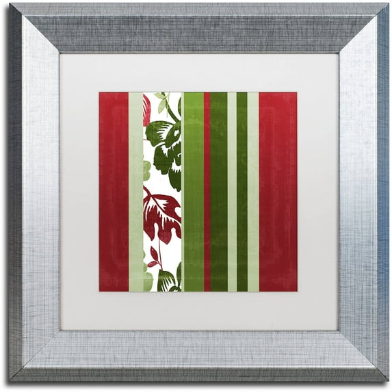 Trademark Fine Art "Woodlands Christmas IV" Canvas Art by Color Bakery White Matte, Silver Frame