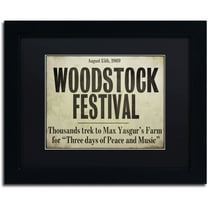 Trademark Fine Art "Woodstock" Canvas Art by Color Bakery Black Matte, Black Frame