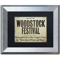 Trademark Fine Art "Woodstock" Canvas Art by Color Bakery Black Matte, Silver Frame