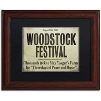 Trademark Fine Art "Woodstock" Canvas Art by Color Bakery Black Matte, Wood Frame