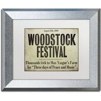 Trademark Fine Art "Woodstock" Canvas Art by Color Bakery White Matte, Silver Frame
