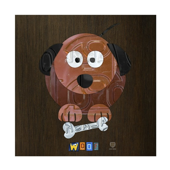 Trademark Fine Art 'Woof The Dog' Canvas Art by Design Turnpike