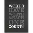 thumbnail image 1 of Trademark Fine Art "Words Worth" Canvas Art by Megan Romo, 1 of 3