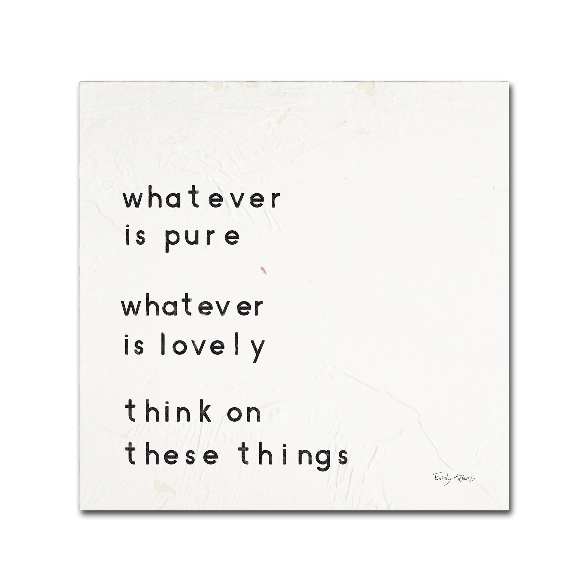 Trademark Fine Art 'Words of Encouragement IV' Canvas Art by Emily Adams