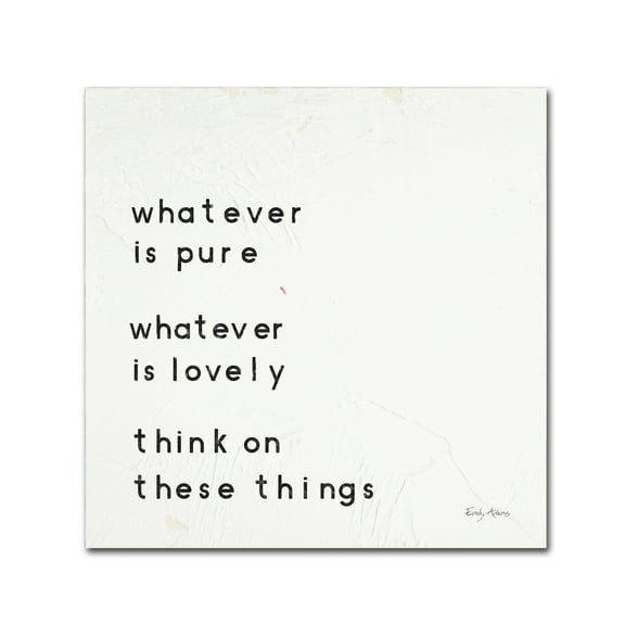 Trademark Fine Art 'Words of Encouragement IV' Canvas Art by Emily Adams