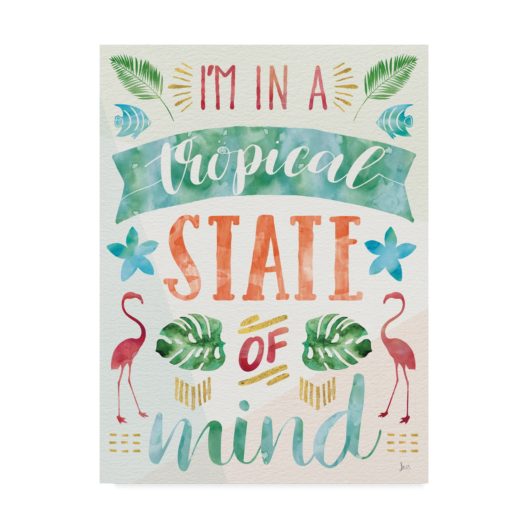 Trademark Fine Art 'Words of Paradise II' Canvas Art by Jess Aiken