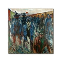 Trademark Fine Art 'Workers On Their Way Home' Canvas Art by Edvard Munch