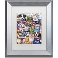 thumbnail image 1 of Trademark Fine Art 'Working Paws' Canvas Art by Jenny Newland, White Matte, Silver Frame, 1 of 4