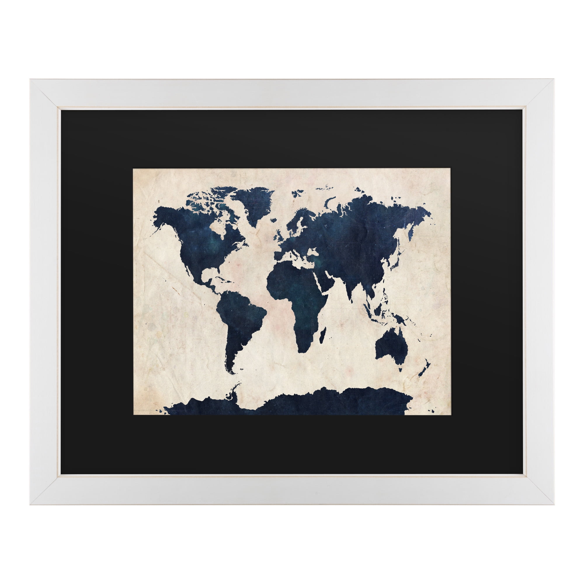 Trademark Fine Art 'World Map -Navy' Canvas Art by Michael Tompsett