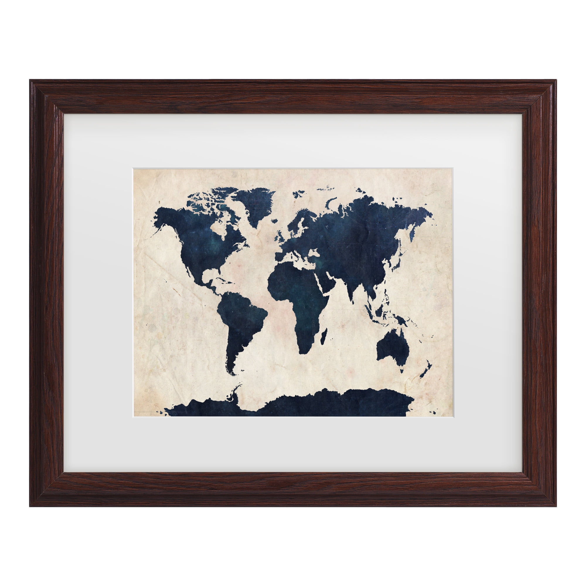 Trademark Fine Art 'World Map -Navy' Canvas Art by Michael Tompsett