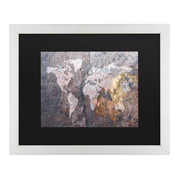 Trademark Fine Art 'World Map - Rock' Canvas Art by Michael Tompsett