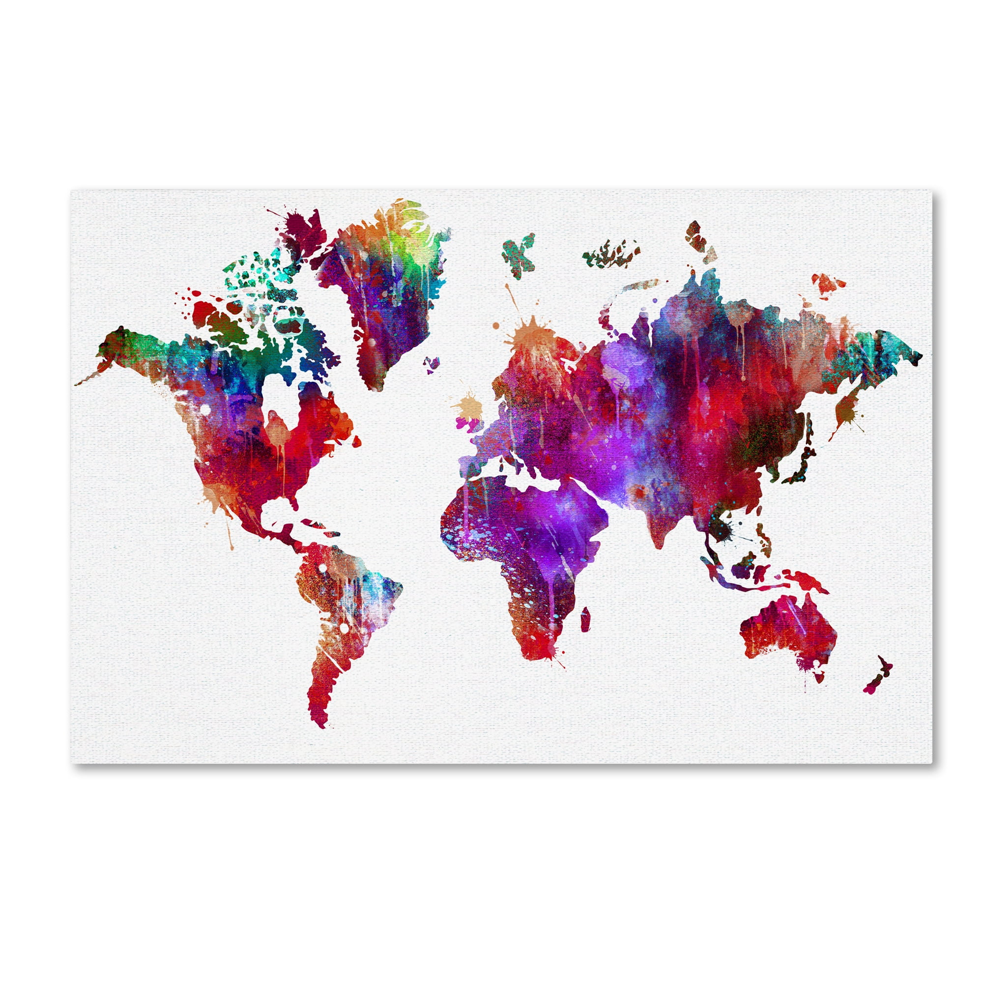  Holy Cow Canvas Personalized Cream Push Pin World Map