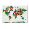 thumbnail image 1 of Trademark Fine Art 'World Mape 6' Canvas Art by ALI Chris, 1 of 3