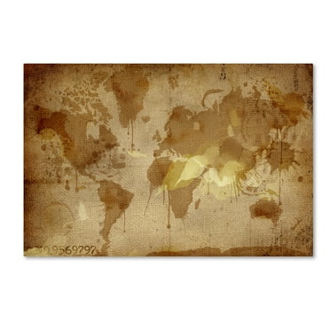 Trademark Fine Art 'World Mape 7' Canvas Art by ALI Chris