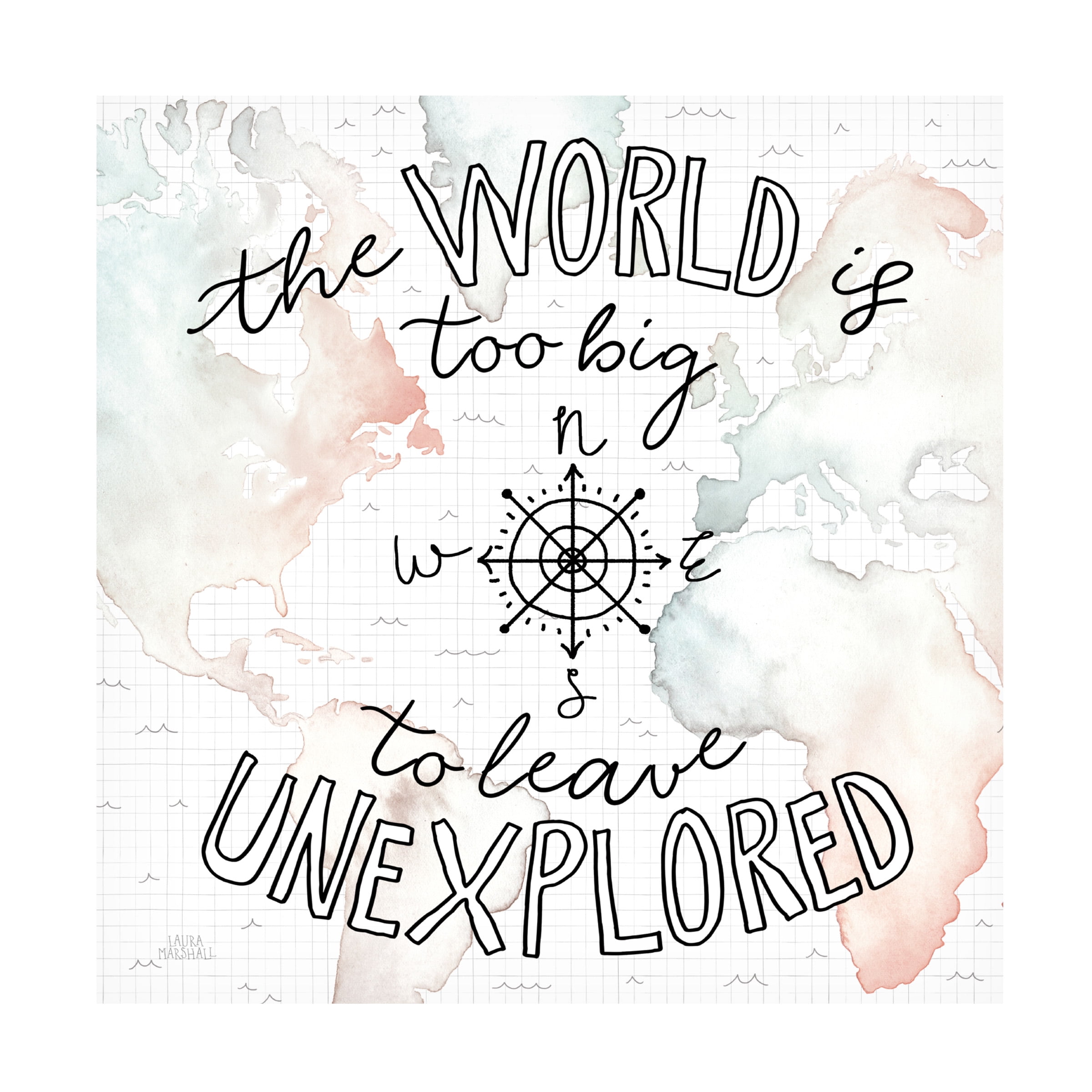 Trademark Fine Art 'World Traveler II' Canvas Art by Laura Marshall