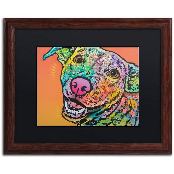 Trademark Fine Art "Wyatt" Canvas Art by Dean Russo, Black Matte, Wood Frame