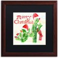 thumbnail image 1 of Trademark Fine Art "Xmas Cactus" Canvas Art by Lisa Powell Braun, Black Matte, Wood Frame, 1 of 4