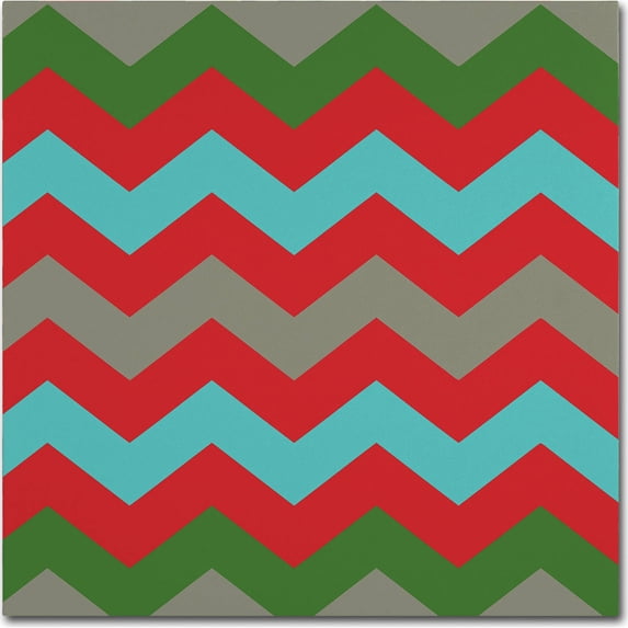 Trademark Fine Art "Xmas Chevron 7" Canvas Art by Color Bakery