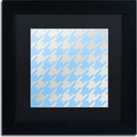 Trademark Fine Art "Xmas Houndstooth 3" Canvas Art by Color Bakery, Black Matte, Black Frame
