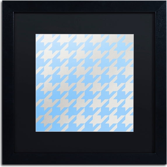 Trademark Fine Art "Xmas Houndstooth 3" Canvas Art by Color Bakery, Black Matte, Black Frame
